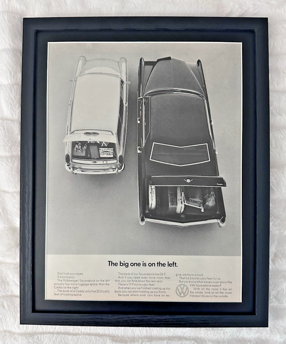 Framed Volkswagen The Big One is on the Left 1969 Magazine Advertisement
